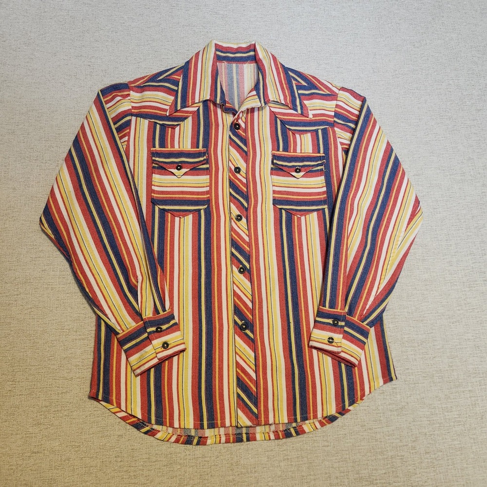 Casual Men's Multicolor Striped Button-Down Shirt